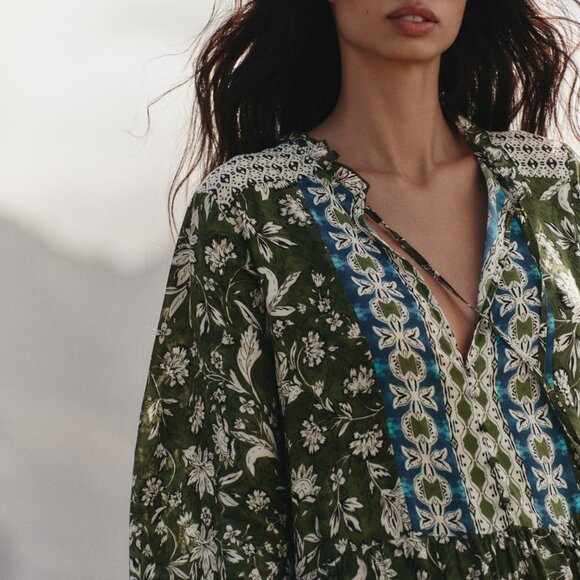 Zara PRINTED MIDI DRESS - Picture 6 of 8